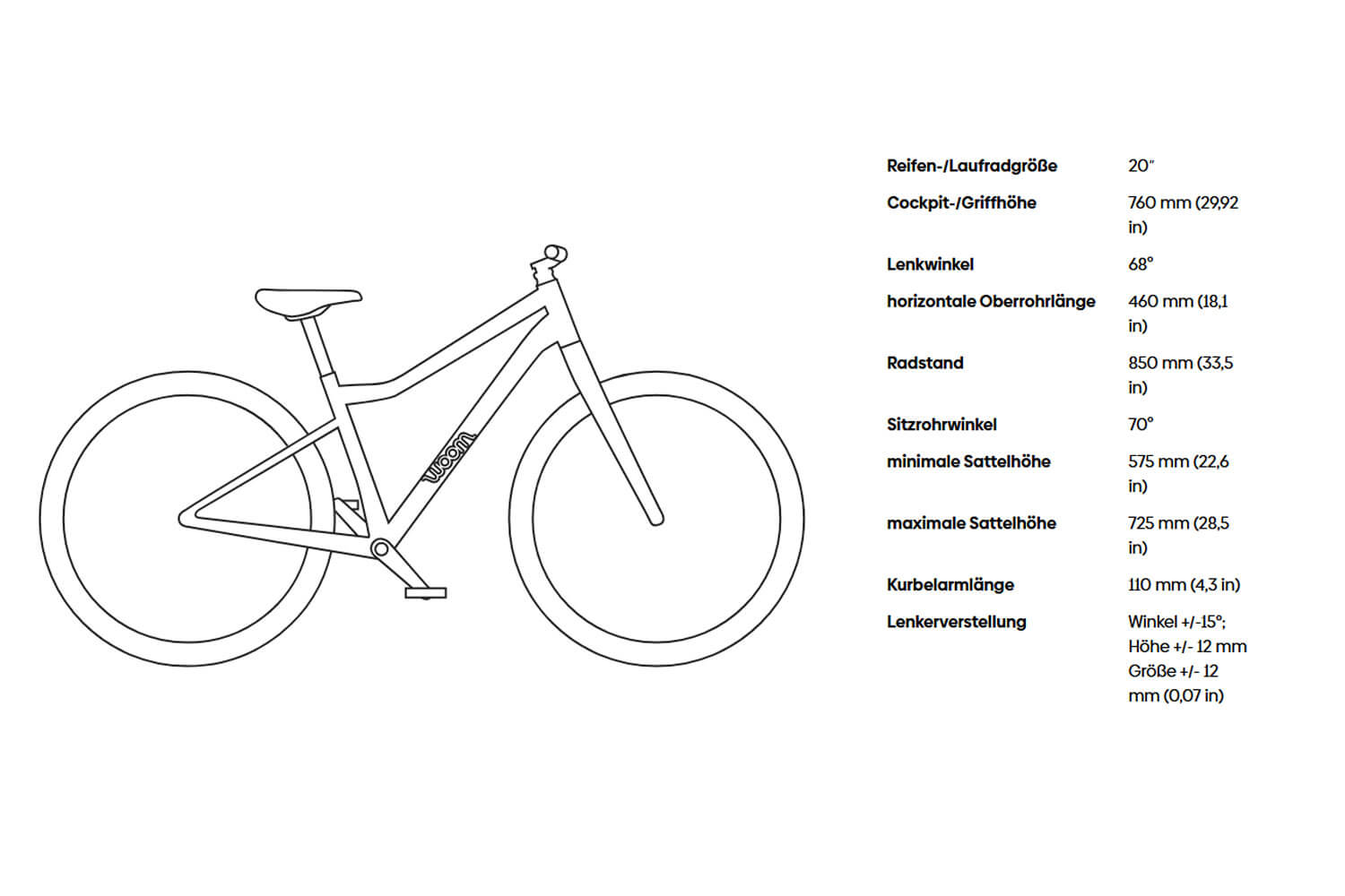 WOOM OFF 4 Kinderfahrrad 20 Zoll  