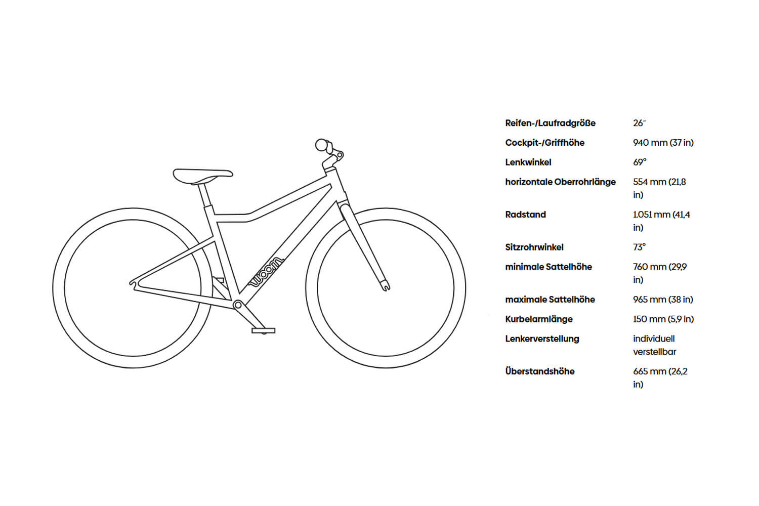 WOOM Original 6 Kinderfahrrad 26 Zoll  