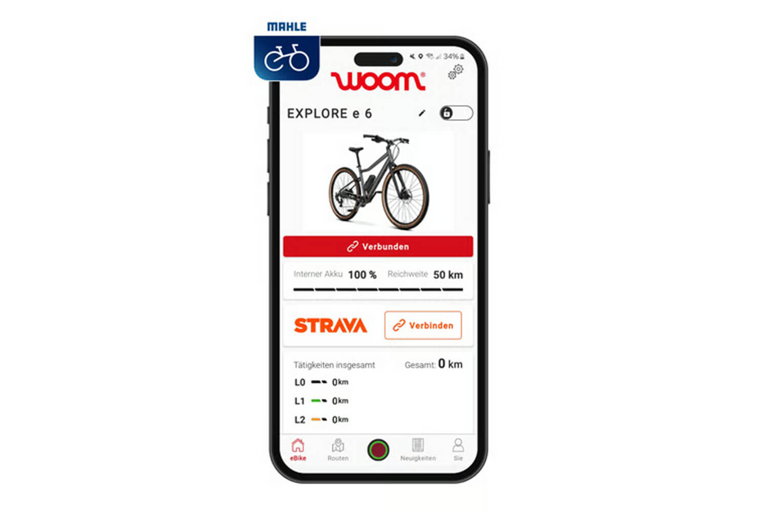 WOOM Explore E 6 E-Bike 26 Zoll  